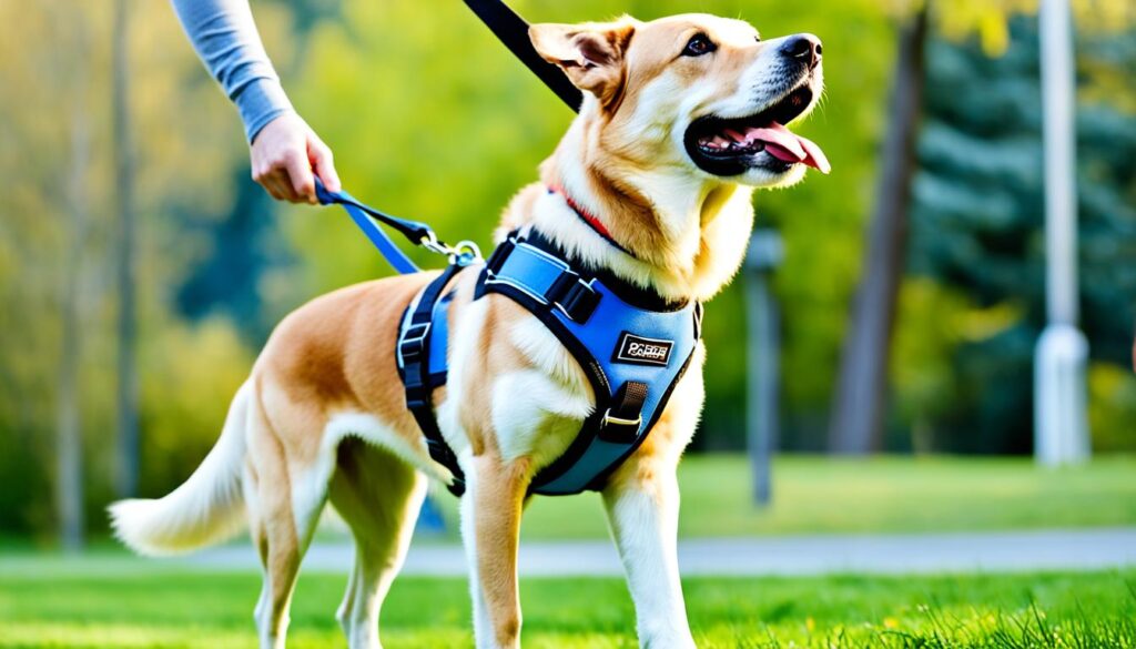 Harness for walking a strong dog
