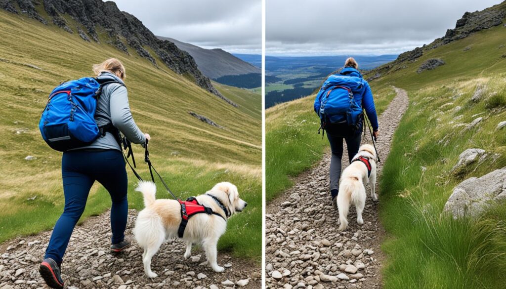 navigating walks with a blind dog