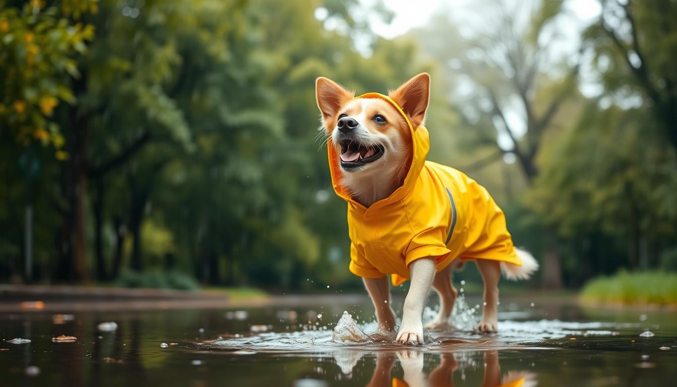 dog raincoat for wet weather walks